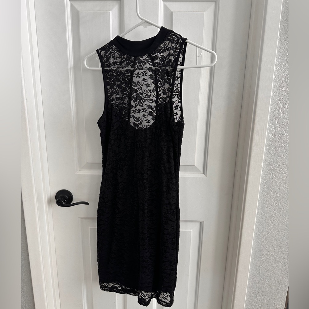 Elegant Black Lace Dress